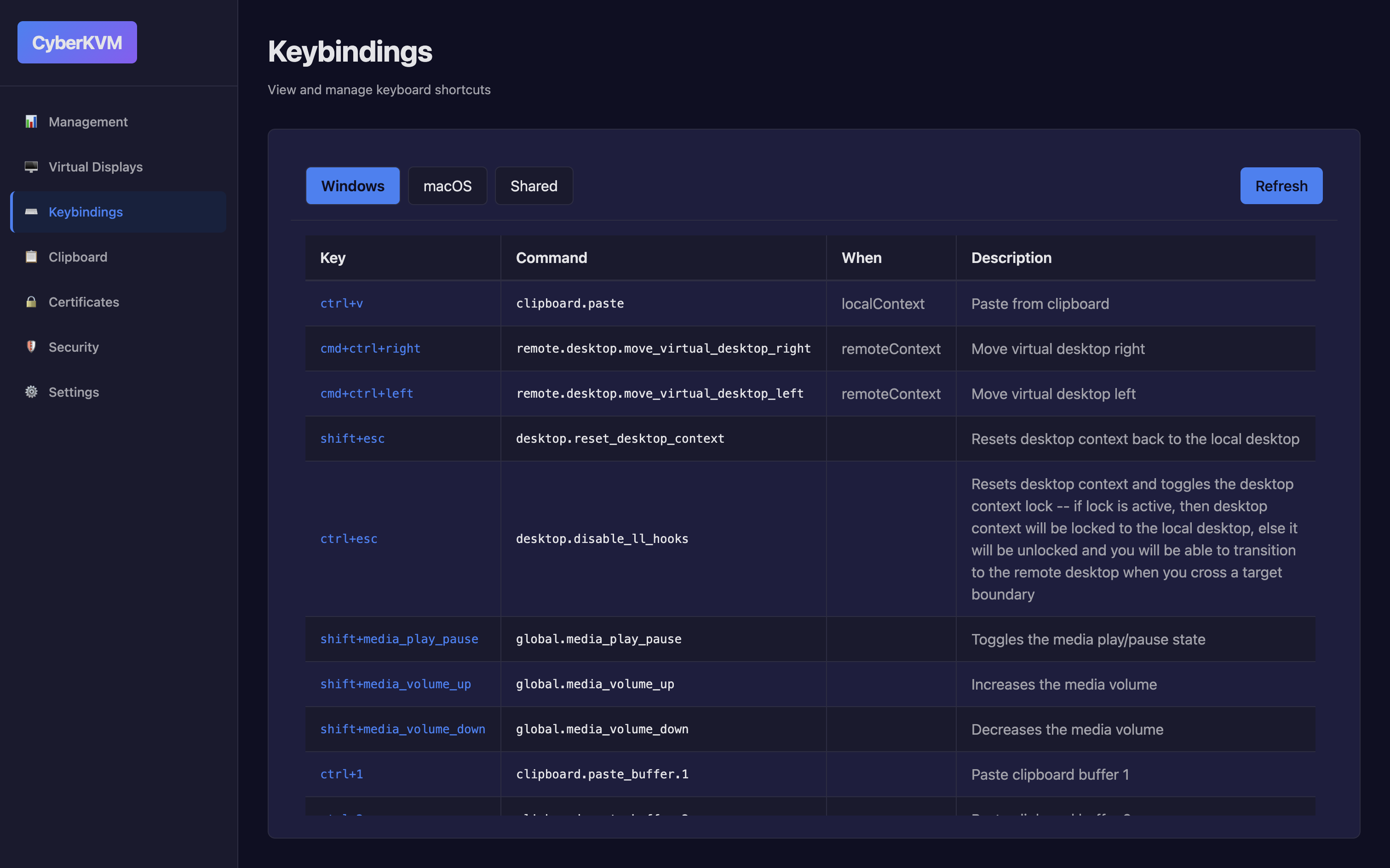 Keybinding Configuration