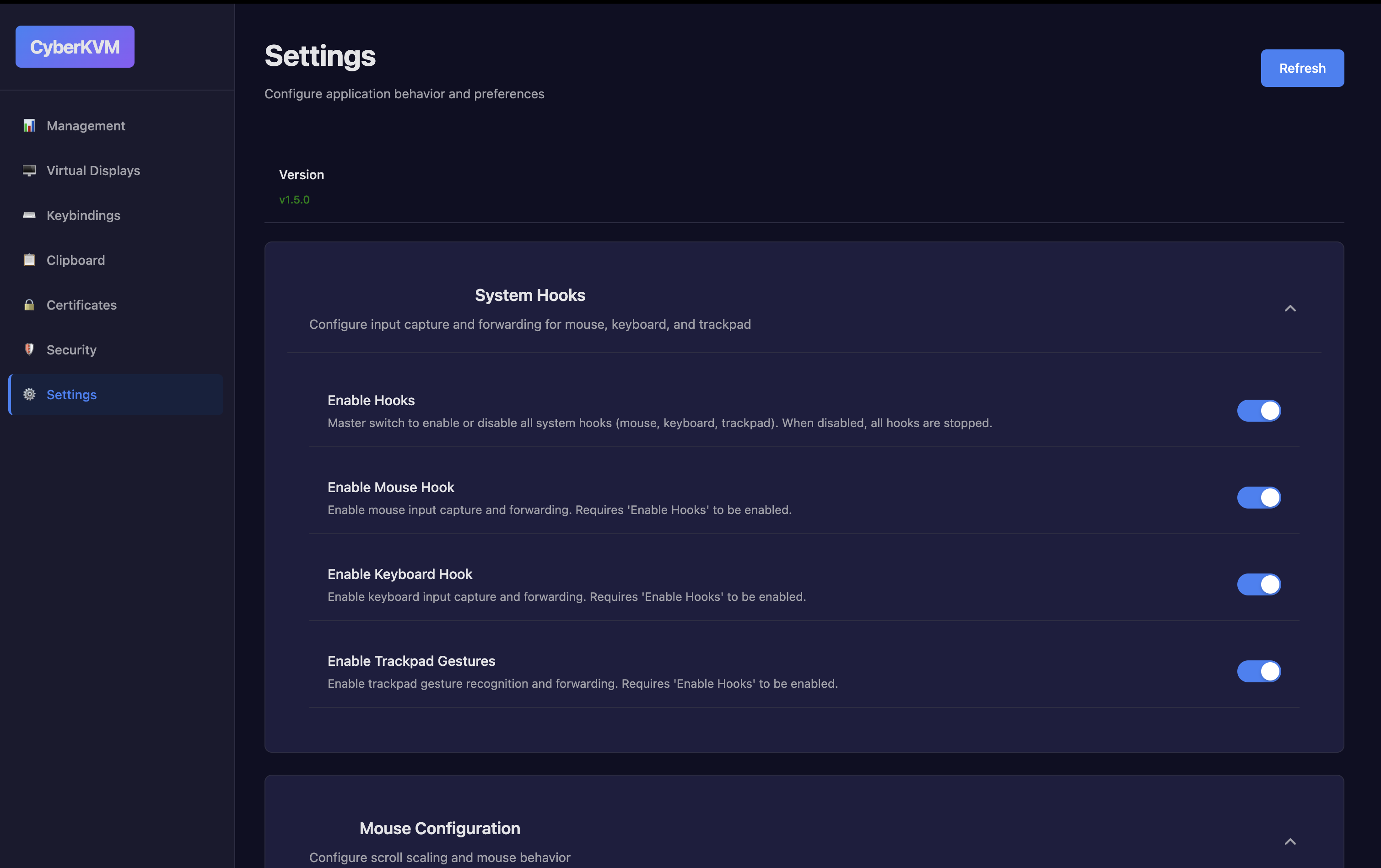 Application Settings